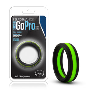 Performance Silicone Go Pro Cock Ring Black-green-black - iVenuss