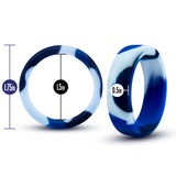 Performance Silicone Camo Cock Ring Blue Camoflauge - iVenuss