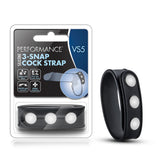 Performance Vs5 Silicone 3 Snap Cock Strap Black - iVenuss