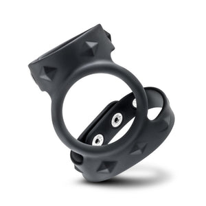 Performance Vs8 Silicone Double Cock & Ball Strap Black - iVenuss