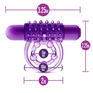 Play With Me The Player Vibrating Double Strap Cockring Purple - iVenuss
