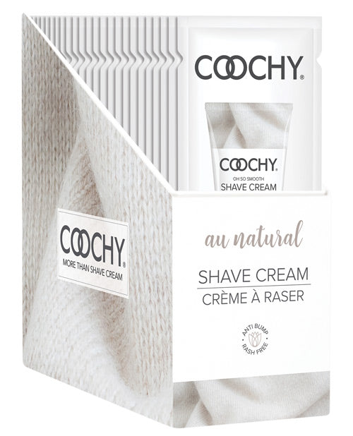 Coochy Shave Cream Au Natural Foil 15ml 24pc Display - iVenuss