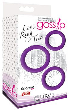 Gossip Love Ring Trio Violet - iVenuss