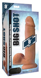 Big Shot 9 In Vibrating Remote Control Silicone Dong W- Balls Vanilla - iVenuss