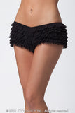 Ruffle Shorts W-back Bow Black O-s - iVenuss