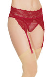 Crotchless Panty W- Attached Garter Merlot O-s