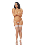 Thigh High Fishnet White Os Queen Milan - iVenuss