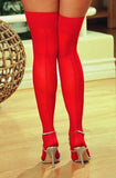 Thigh High Sheer Red Os Queen Inmoulinin - iVenuss