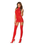 Sheer Garter Dress Red O-s - iVenuss