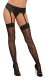 Leopard Fishnet Thigh High Dmd Black O-s - iVenuss