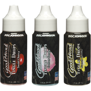 Goodhead Tingle Drops 3 Pk 1 Oz French Vanilla Sweet Cherry And Cotton Candy - iVenuss