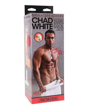 Signature Cocks Chad White 8.5 In Ultraskyn Cock W- Suction Cup