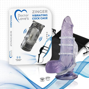 Doctor Love Zinger Vibrating Cock Cage Clear - iVenuss