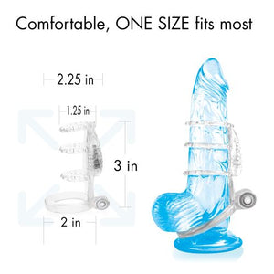 Doctor Love Zinger Dual Vibrating Sleeve Clear - iVenuss