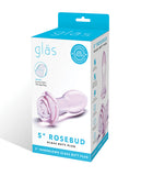 Glas 5 Rosebud Glass Butt Plug 