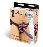Velvet Knit Strap On Harness Pink - iVenuss