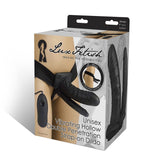 Unisex Vibrating Hollow Double Penetration Strap-on Dildo - iVenuss