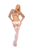 Sheer Thigh Hi White Queen Size - iVenuss