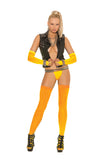 Fishnet Thigh High Neon Orange - iVenuss
