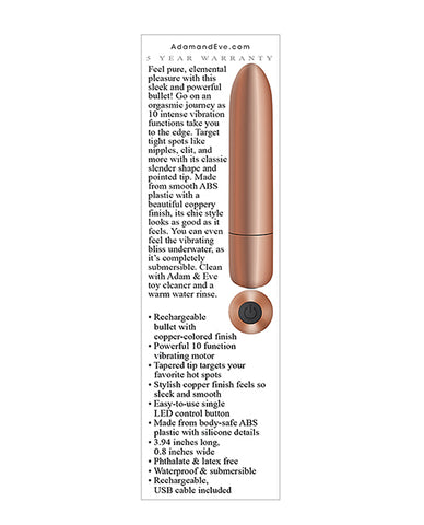 Adam & Eve Eve's Copper Cutie Rechargeable Bullet