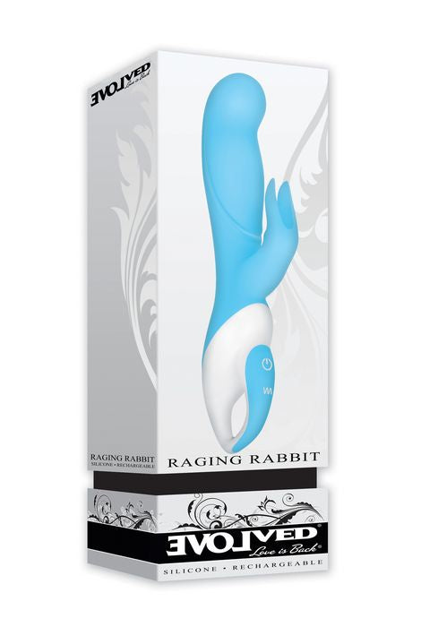 Raging Rabbit Rechargeable Silicone Small Blue - iVenuss