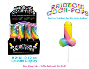 Rainbow Cock Pop 12pc Display - iVenuss