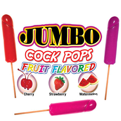Jumbo Fruit Flavored Cock Pops 6pc Display - iVenuss