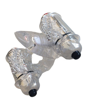Wet Dreams Double Down Dual Motor Cock Ring W Power Bullet & Stimulator Tongue W Motor - iVenuss