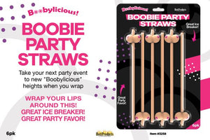 Boobie Straws Flesh 6pk - iVenuss