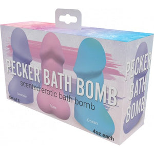 Pecker Bath Bomb 3pk Scented Lavender Rose & Ocean - iVenuss
