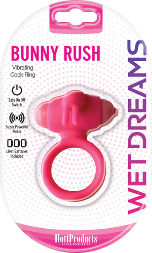 Wet Dreams Bunny Rush Cockring W- Rabbit Ears - iVenuss