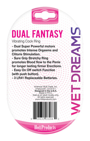 Wet Dreams Dual Fantasy Dual Cock Ring W- Dual Motors - iVenuss