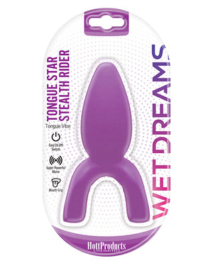 Tongue Star Stealth Rider Tongue Vibe W- Contoured Pleasure Tip Purple - iVenuss