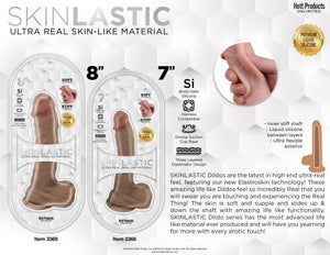 Skinsations Skinlastic Sliding Skin 8in Dildo W- Suction Base