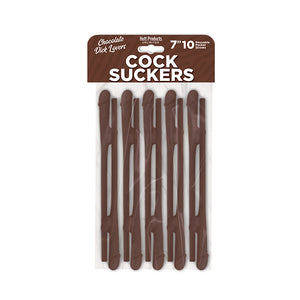 Cock Suckers Pecker Straws Chocolate Lovers 10pk