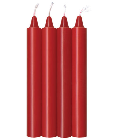 The 9's Make Me Melt Sensual Warm-drip Candles 4pk Red - iVenuss