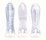 The 9's Vibrating Sextenders 3 Pack Nubbed Contoured Ribbed - iVenuss