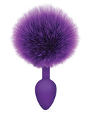 The 9's Cottontails Silicone Bunny Tail Butt Plug Purple - iVenuss