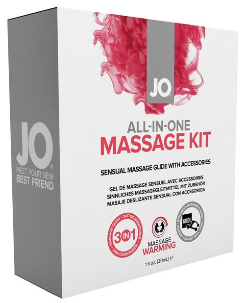 Jo All In One Massage Glide Kit Warming Silicone Based 1 Oz - iVenuss