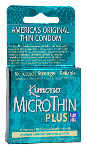 Kimono Microthin W- Aqua Lube 3pk - iVenuss