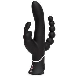 Happy Rabbit Triple Curve Rechargeable Rabbit Black - iVenuss