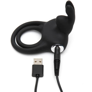 Happy Rabbit Stimulating Usb Rechargeable Cock Ring Black - iVenuss