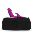 Happy Rabbit Love Medium Black Silicone Storage Bag - iVenuss