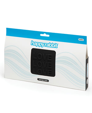 Happy Rabbit Love Medium Black Silicone Storage Bag - iVenuss