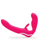 Happy Rabbit Rechargeable Pink Vibrating Strapless Strap On - iVenuss