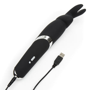 Happy Rabbit Rechargeable Wand Vibrator Black - iVenuss