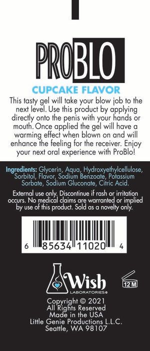 Problo Oral Pleasure Gel Cupcake 1.5 Oz