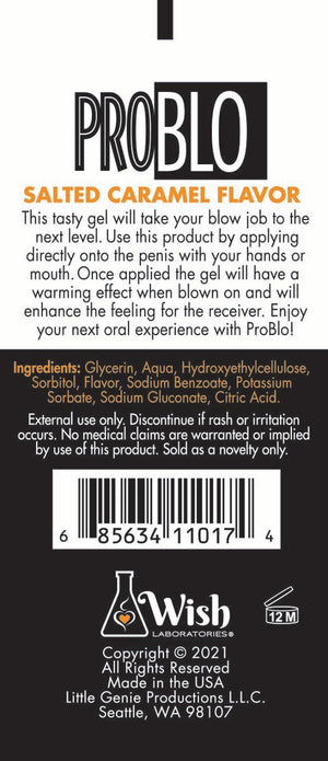 Problo Oral Pleasure Gel Salted Caramel 1.5 Oz