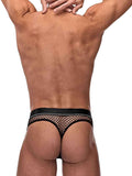 Cock Pit Cock Ring Thong Black S-m