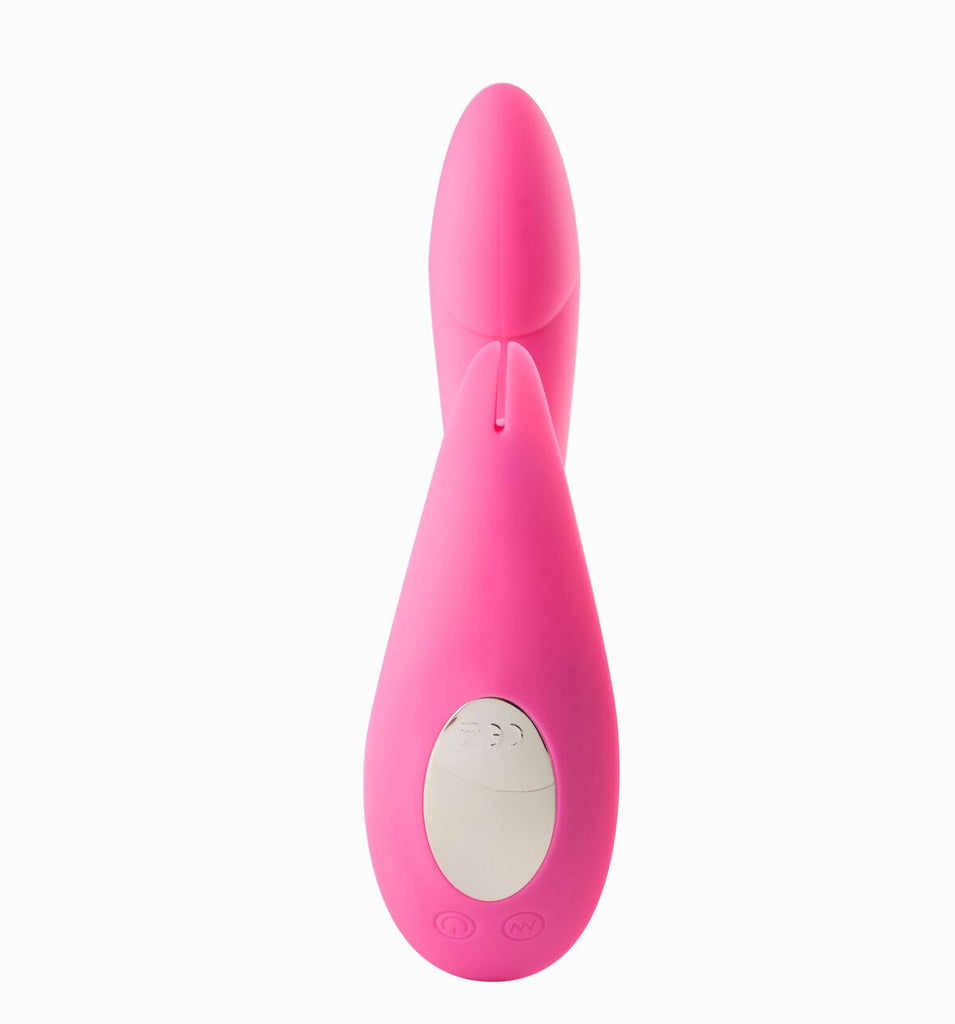 Leah Rechargeable Silicone Rabbit Massager Neon Pink - iVenuss
